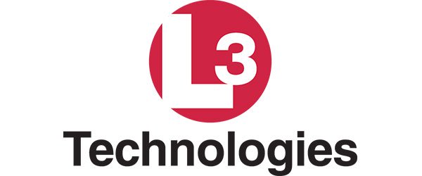 L3 Logo; includes a red circle with the letters "L3" in white lettering. Below is the word "Technologies" in black
