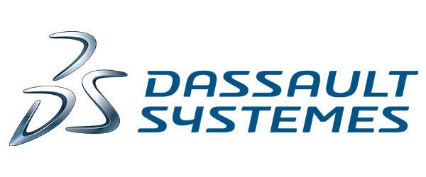 Dassault-Systems Company Logo; image of text with "DS" in italicized letters, followed by the words: Dassault Systemes 