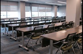 Picture of NDIA Eisenhower Conference Room setup in Classroom Style