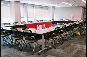 Picture of NDIA Eisenhower Conference Room setup in Hollow Square Style